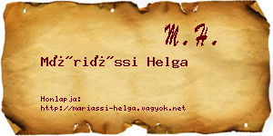 Máriássi Helga névjegykártya